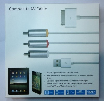 【果ipad2/3 iPhone4s連接電視線/av線 av視頻線 工廠優(yōu)勢產(chǎn)品廠家】價格,廠家,圖片,蘋果數(shù)碼配件,深圳市芯通電子-
